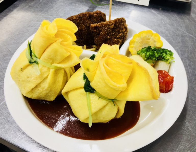 イベントメニュー茶巾オムライス